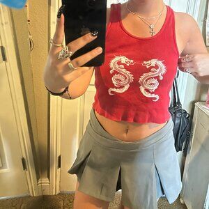 UO ribbed red tank